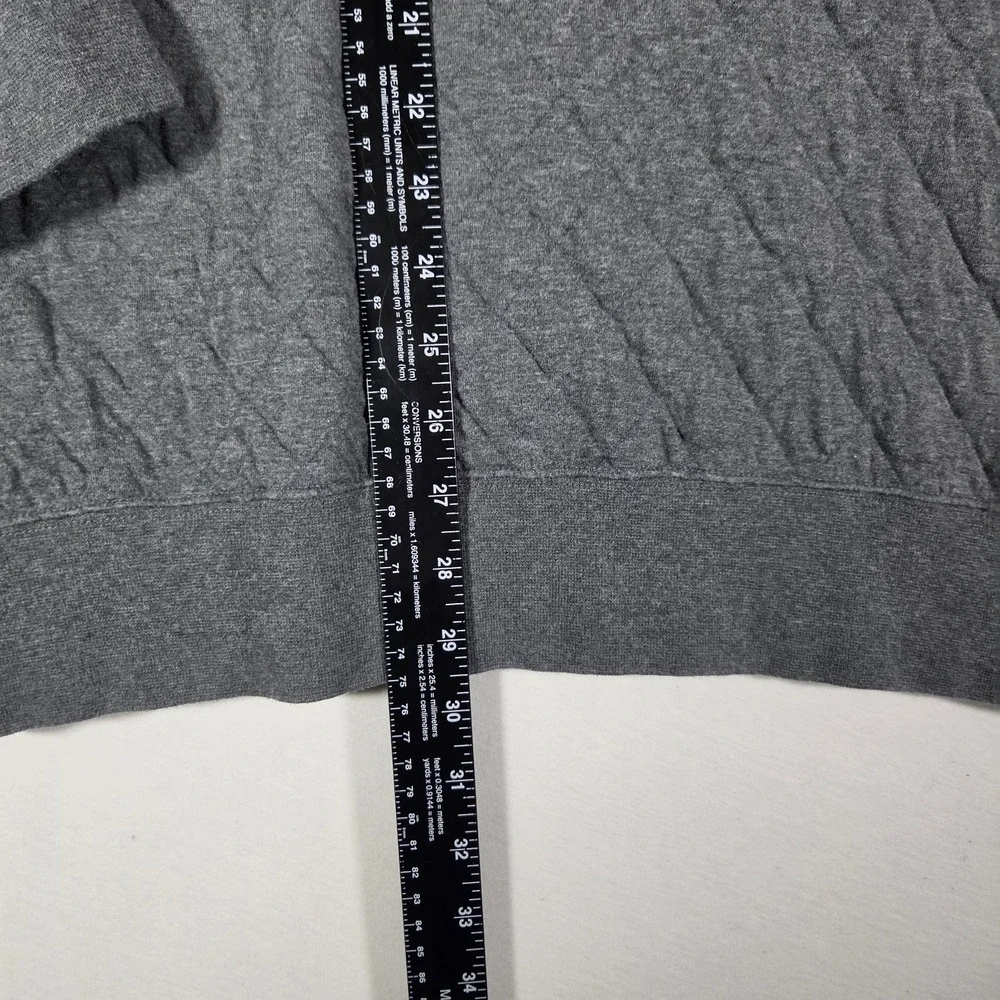 Polo‎ Ralph Lauren Quilted Luxury Jersey Pullover Mens XLT Gray Snap Sweater